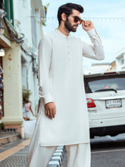 Off White Kurta Shalwar - AL-KS-2717