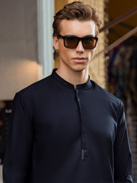 Black Kurta Shalwar - AL-KS-2728