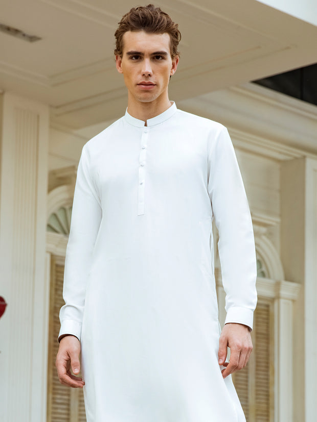 Off White Kurta Shalwar - AL-KS-2732