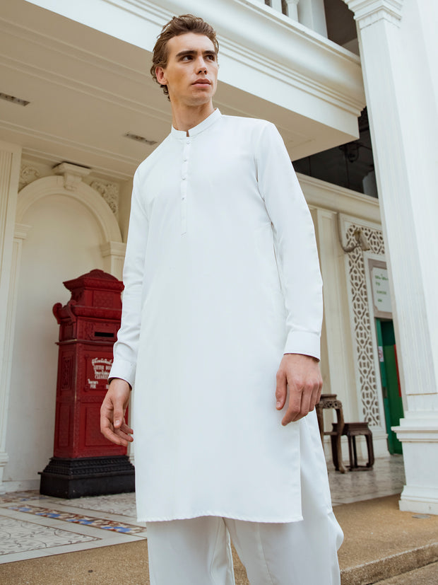 Off White Kurta Shalwar - AL-KS-2732