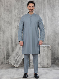 Light Green Blended Kurta Trouser - AL-KT-2733