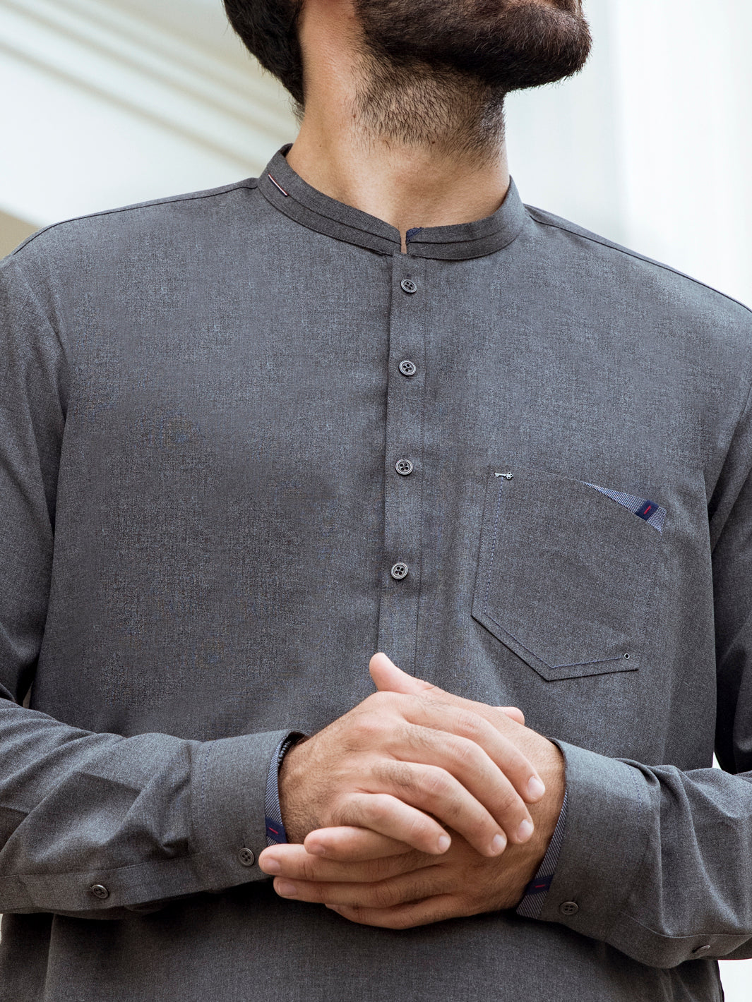 Charcoal Kurta Shalwar - AL-KS-2734