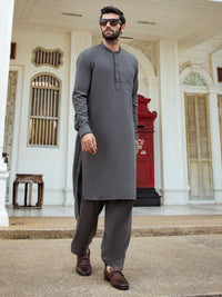 Charcoal Kurta Shalwar - AL-KS-2734
