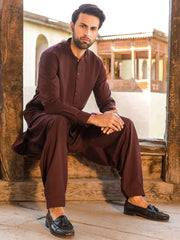 Maroon Kameez Shalwar - AL-KS-2742