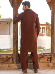 Maroon Kameez Shalwar - AL-KS-2742