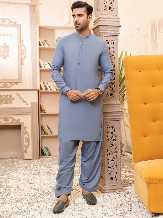 Blue Kameez Shalwar - AL-KS-2744