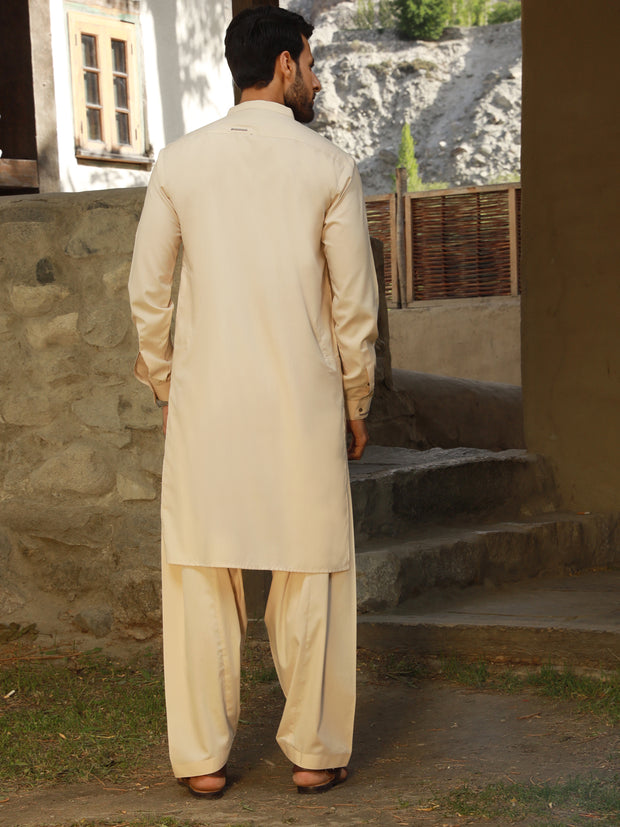 Cream Kameez Shalwar - AL-KS-2746