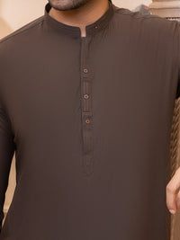 Dark Brown Kameez Shalwar - AL-KS-2748
