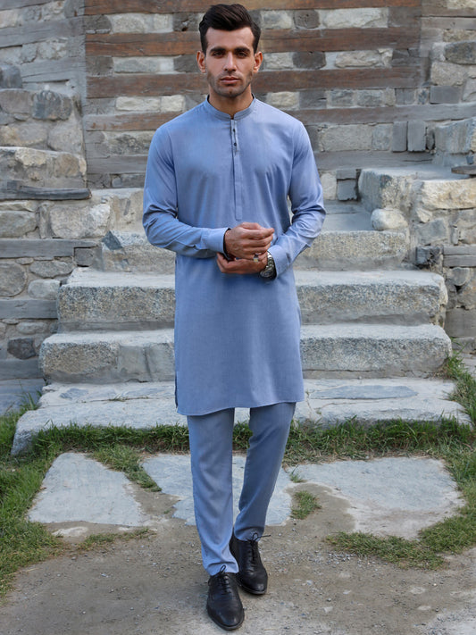 Light Blue Kurta Trouser - AL-KT-2752