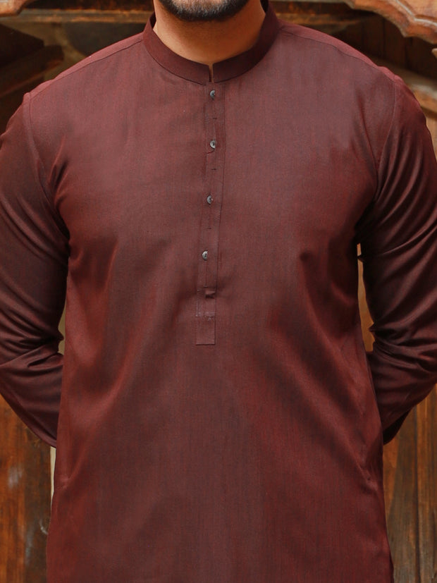 Maroon Kameez Shalwar - AL-KS-2756