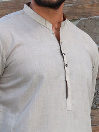 Light Grey Kameez Shalwar - AL-KS-2757
