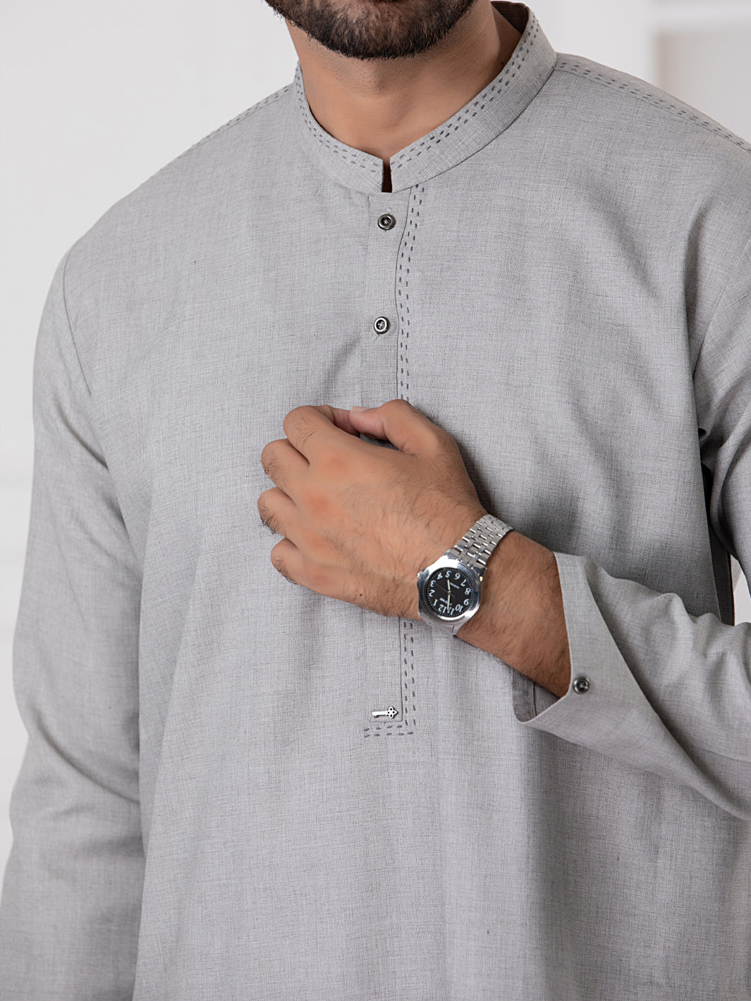 Grey Kurta Blended Trouser - AL-KT-2758