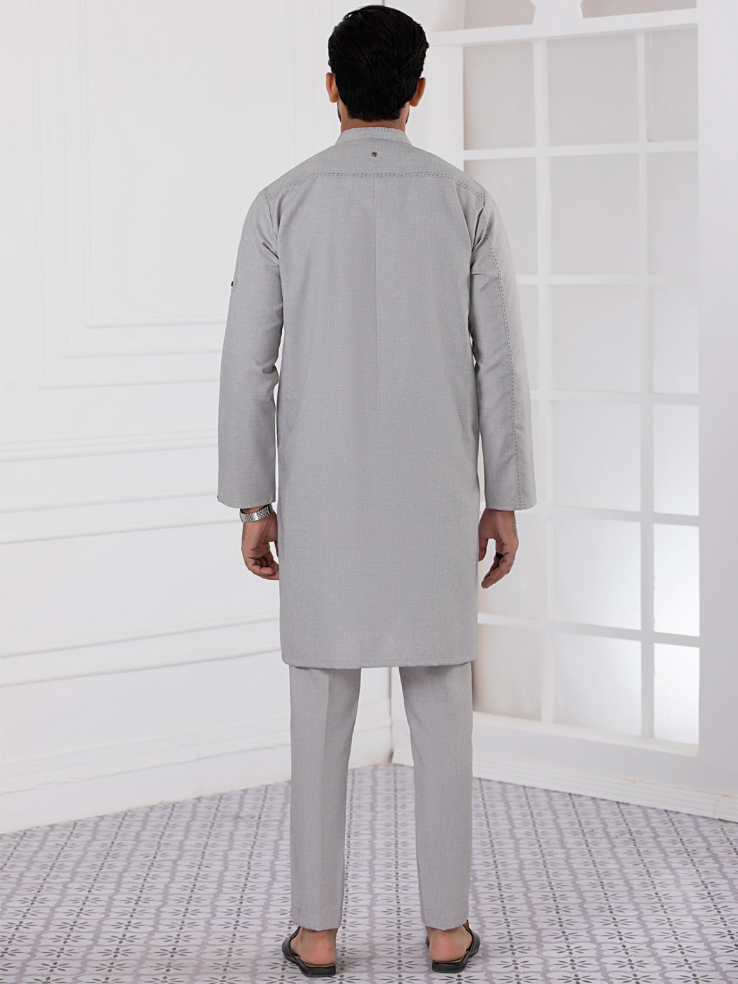 Grey Kurta Blended Trouser - AL-KT-2758