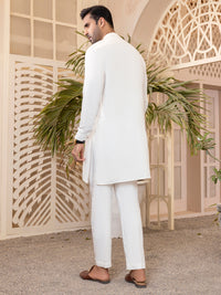 Off White Kurta Trouser - AL-KT-2759