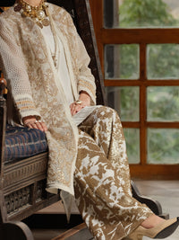 White Net 2Pc Formal Suit - LS-276