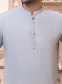 Light Grey Blended Kurta Trouser - AL-KT-2762