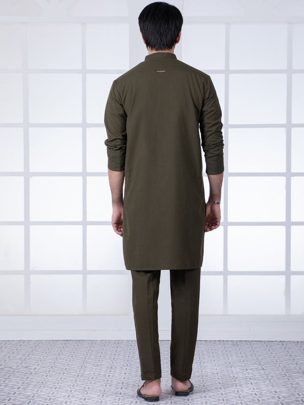 Dark Green Kurta Trouser - AL-KT-2764