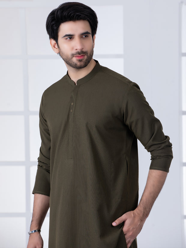 Dark Green Kurta Trouser - AL-KT-2764