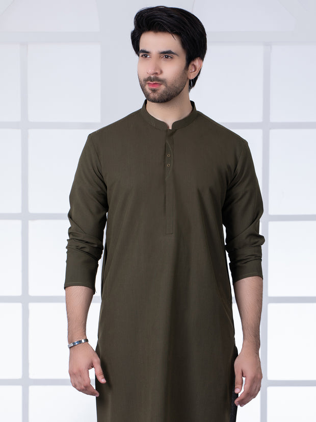 Dark Green Kurta Trouser - AL-KT-2764