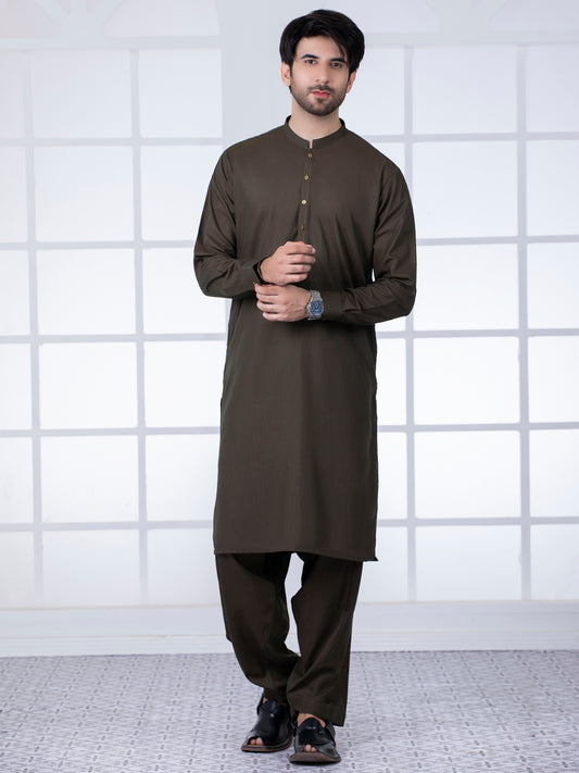 Green Blended Kameez Shalwar - AL-KS-2766