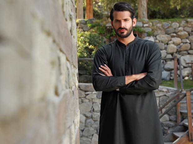 Black Kameez Shalwar - AL-KS-2770