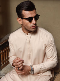 Beige Kameez Shalwar - AL-KS-2773