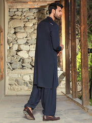 Navy Blue Kameez Shalwar - AL-KS-2774