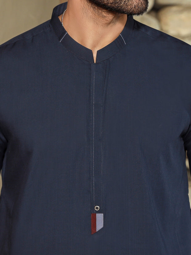 Navy Blue Kameez Shalwar - AL-KS-2774