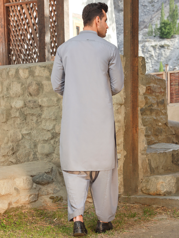 Grey Kameez Shalwar - AL-KS-2777