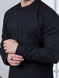 Black Blended Kameez Shalwar - AL-KS-2789