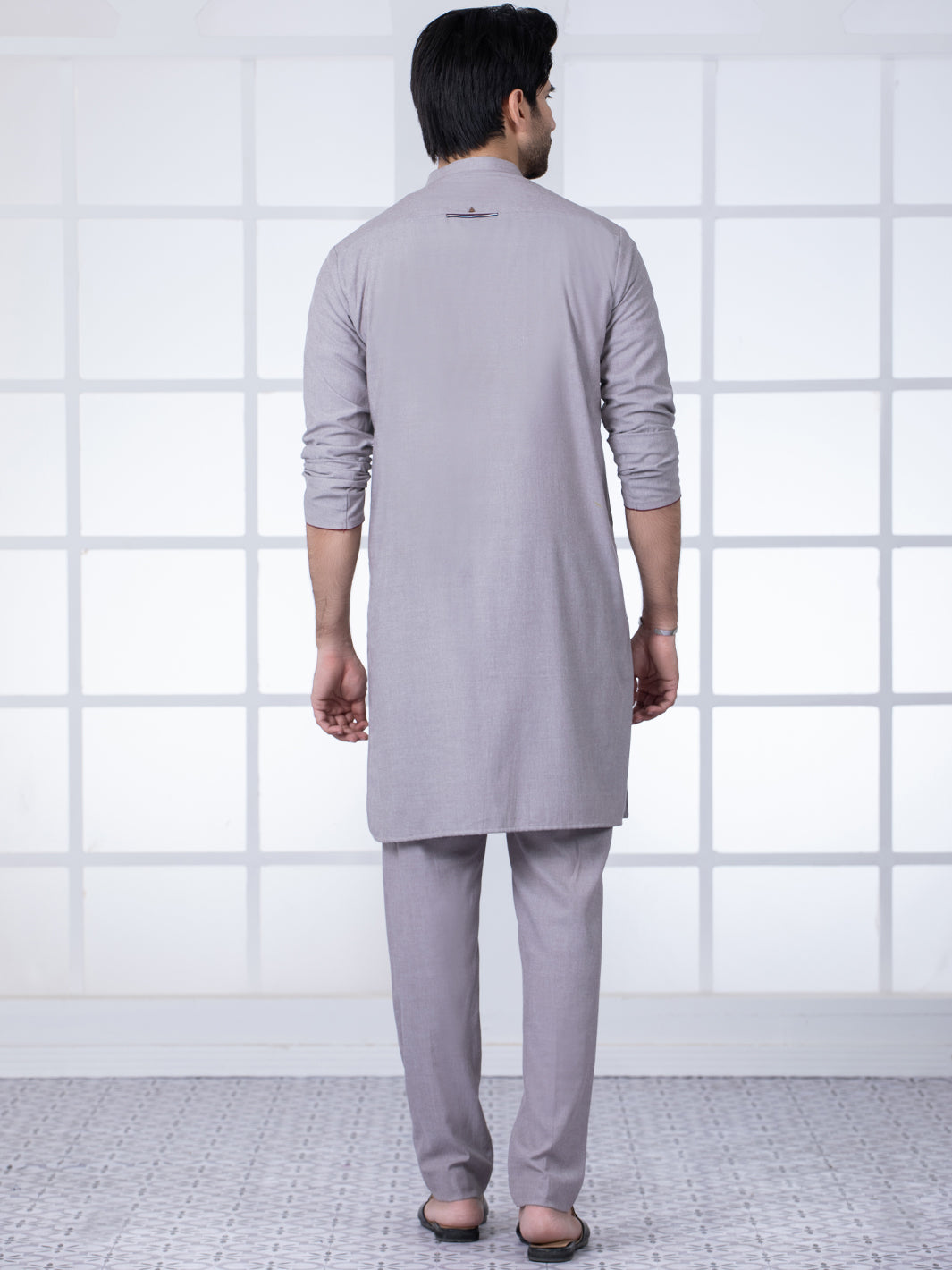 Light Brown Blended Kurta Trouser - AL-KT-2795