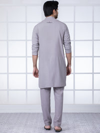 Light Brown Blended Kurta Trouser - AL-KT-2795