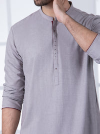 Light Brown Blended Kurta Trouser - AL-KT-2795