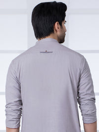 Light Brown Blended Kurta Trouser - AL-KT-2795