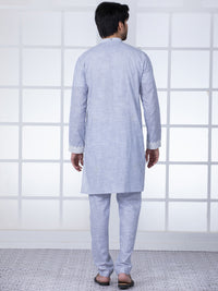 Light Grey Cotton Kurta Trouser - AL-KT-2801A