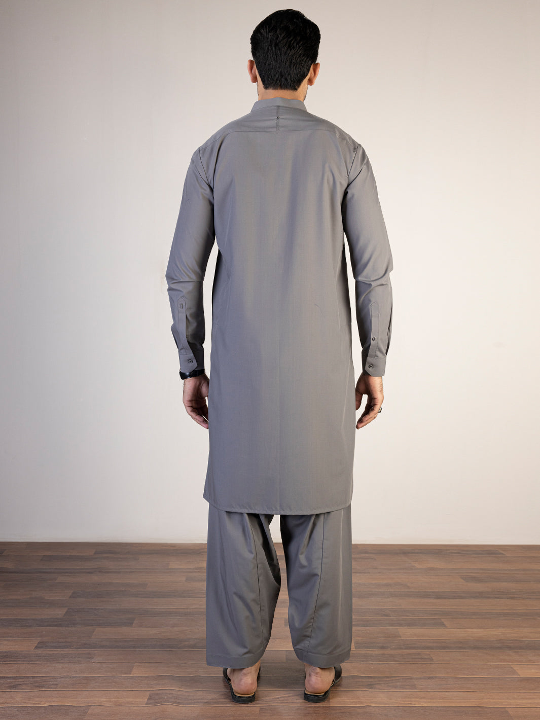 Grey Blended Kameez Shalwar - AL-KS-2822