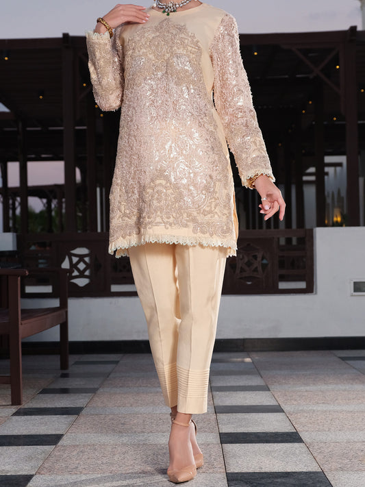 Peach Viscose 2Pc Formal - AL-2PS-LS-282