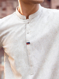 Beige Blended Kurta Trouser - AL-KT-2835