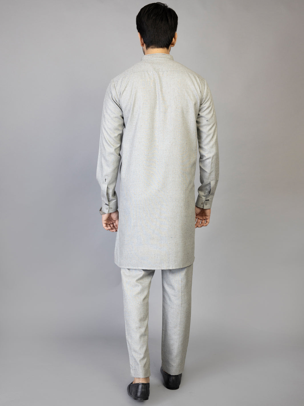 Grey Blended Kurta Trouser - AL-KT-2837