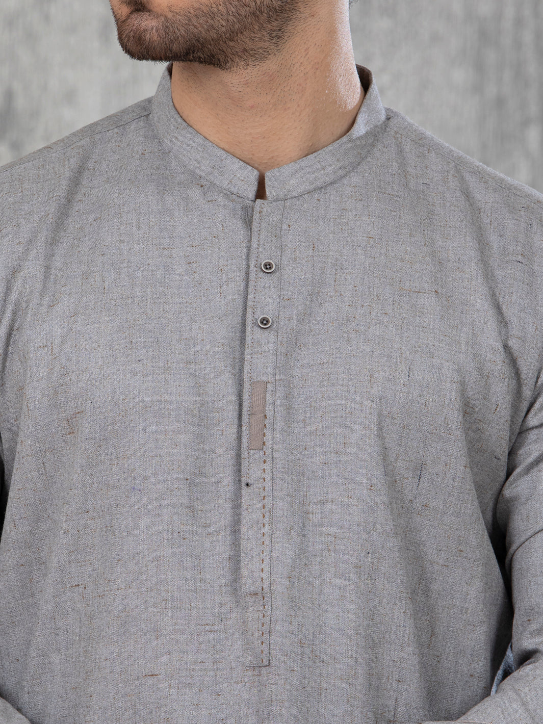 Light Grey Blended Kurta Trouser - AL-KT-2841