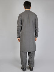 Grey Blended Kameez Shalwar - AL-KS-2855