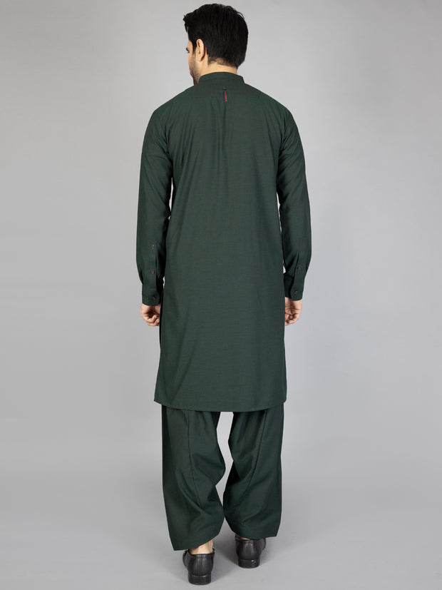 Green Blended Kameez Shalwar - AL-KS-2862