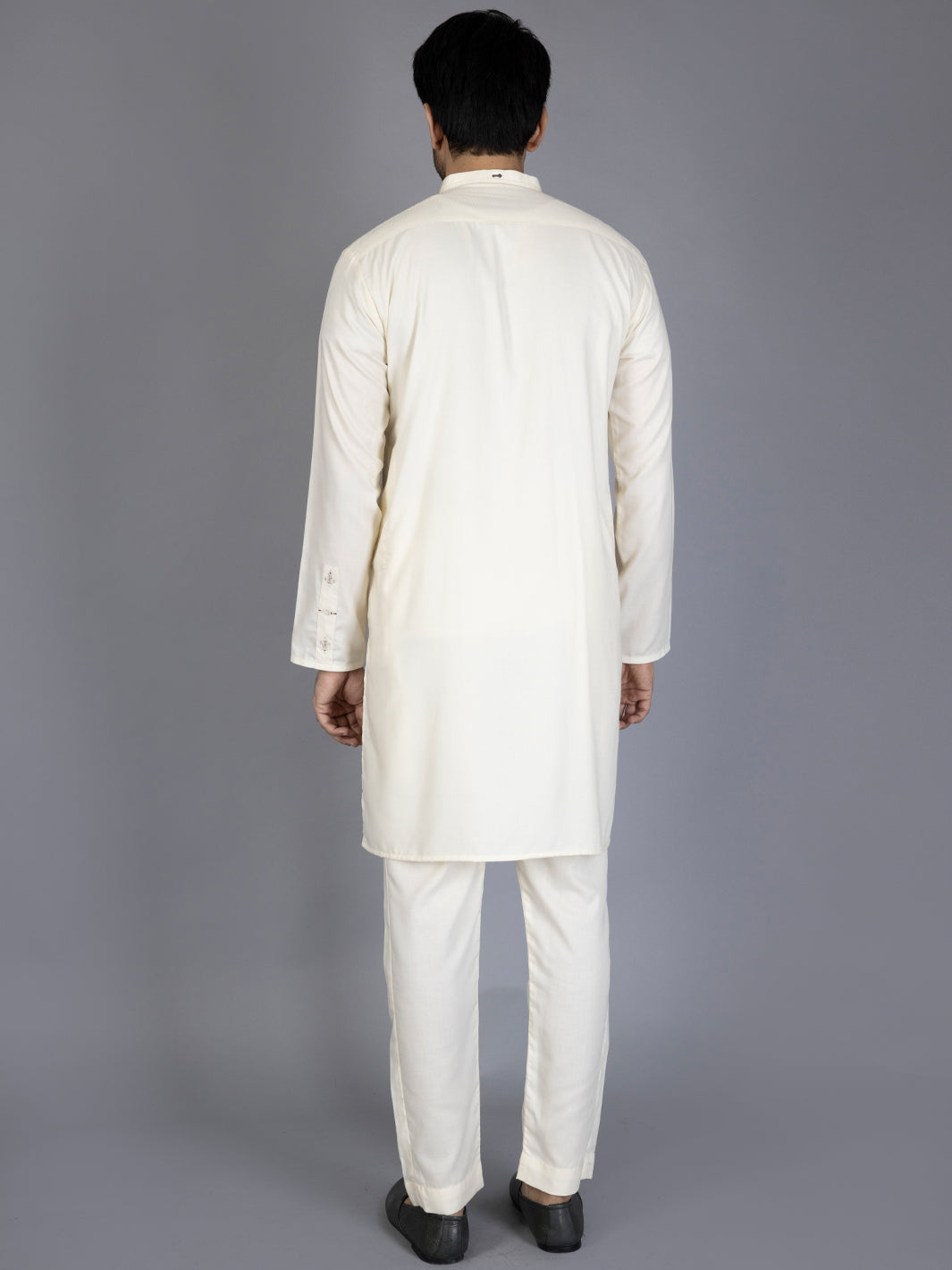 Off White Blended Kurta Trouser - AL-KT-2867