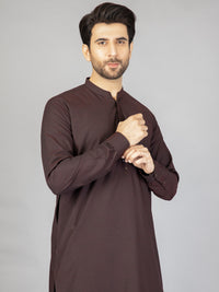 Maroon Blended Kameez Shalwar - AL-KS-2868