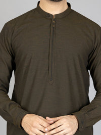 Green Blended Kameez Shalwar - AL-KS-2873