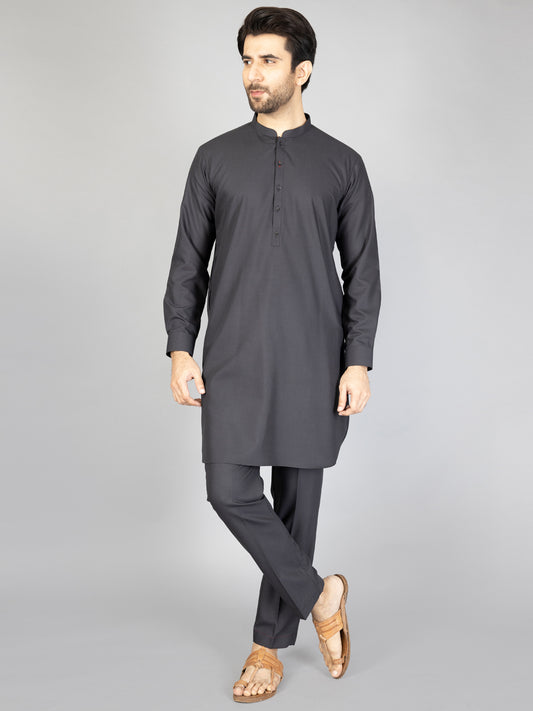 Black Blended Kurta Trouser - AL-KT-2877
