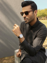 Black Kameez Shalwar - ALWA-KS-287