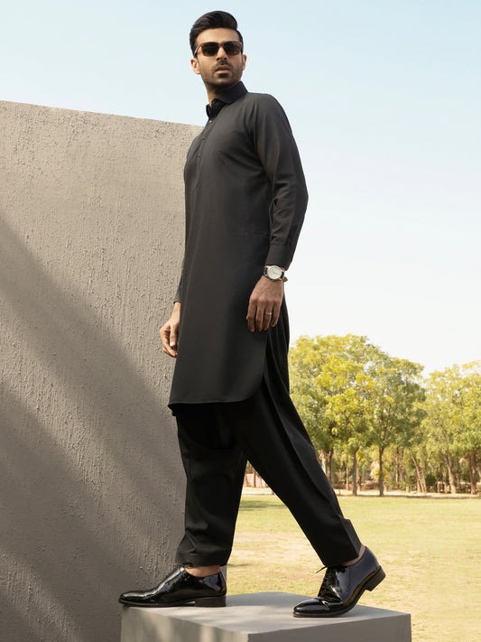 Black Kameez Shalwar - ALWA-KS-287