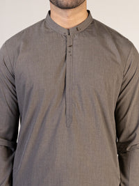 Brown Blended Kameez Shalwar - AL-KS-2882