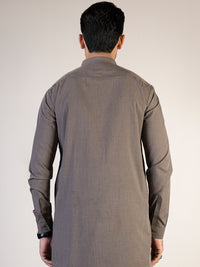 Brown Blended Kameez Shalwar - AL-KS-2882